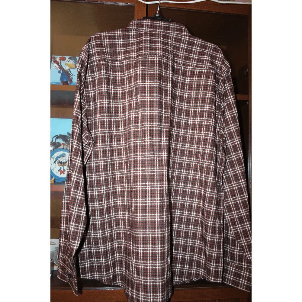 Perry Ellis Rust Print Button Down Shirt - Picture 2 of 9